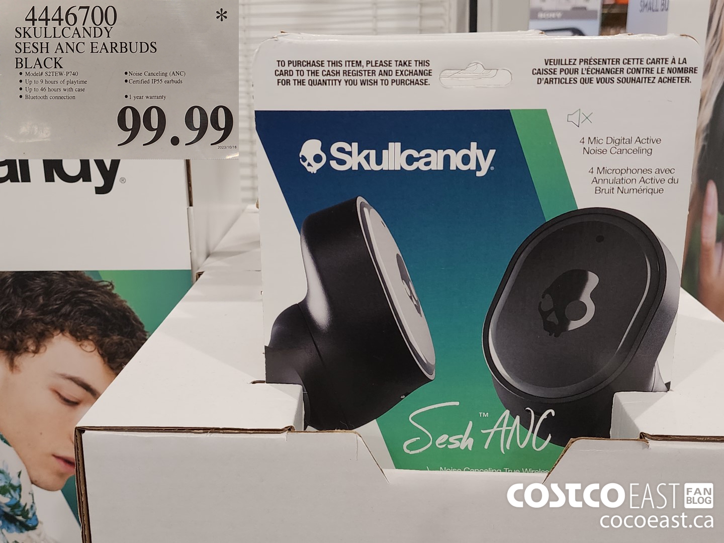 4446700 SKULLCANDY SESH ANC EARBUDS BLACK $99.99