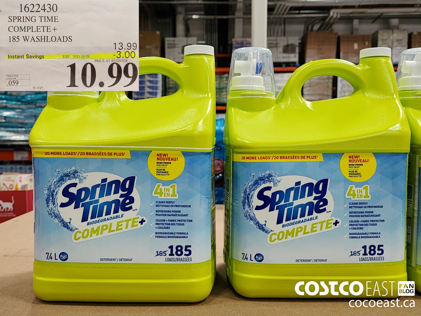 1622430 SPRING TIME COMPLETE+ 185 washloads ($3.00 INSTANT SAVINGS EXPIRES ON 2023-10-29) $10.99