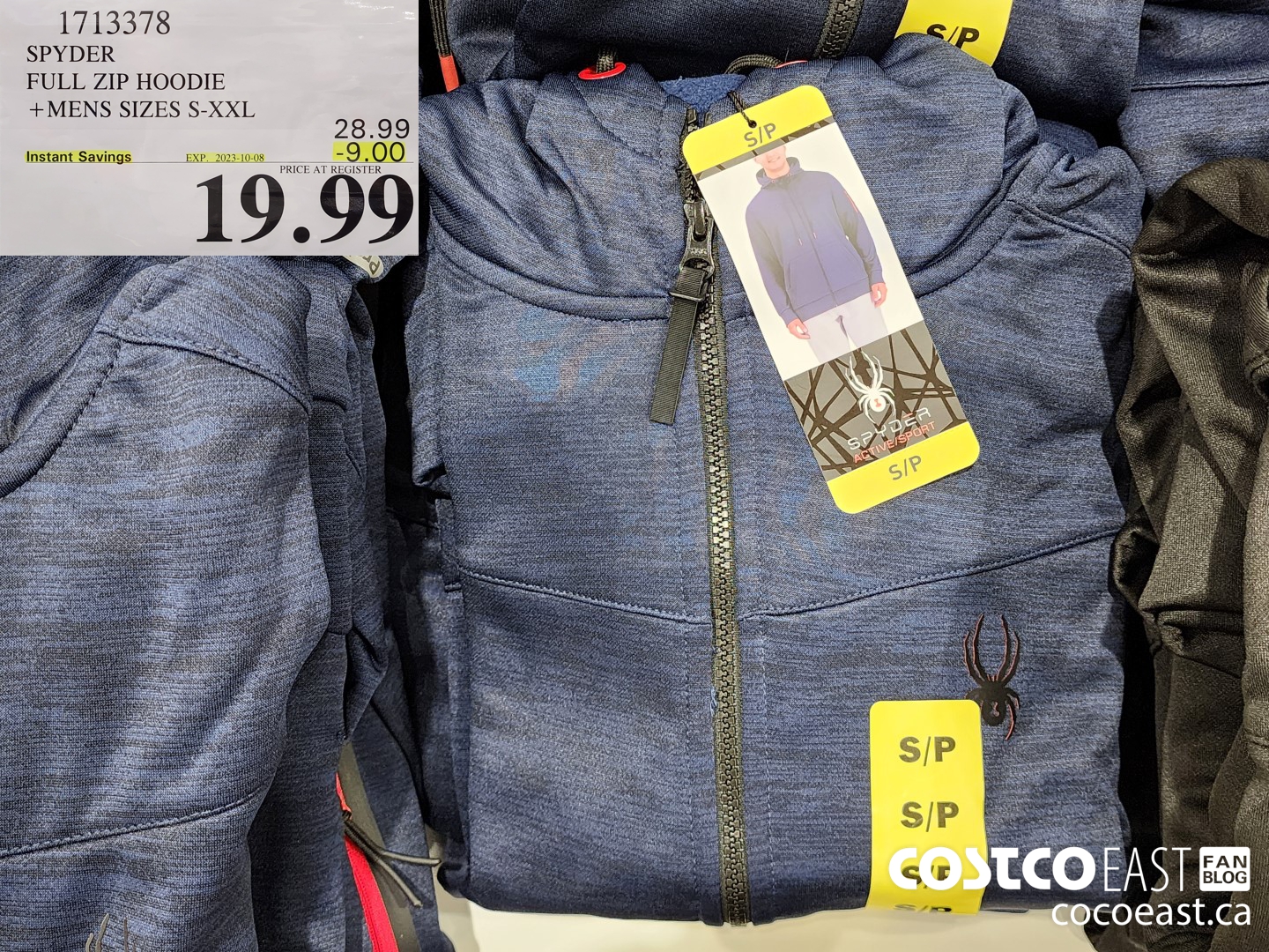 1713378 SPYDER FULL ZIP HOODIE +MENS SIZES S-XXL ($9.00 INSTANT SAVINGS EXPIRES ON 2023-10-08) $19.99