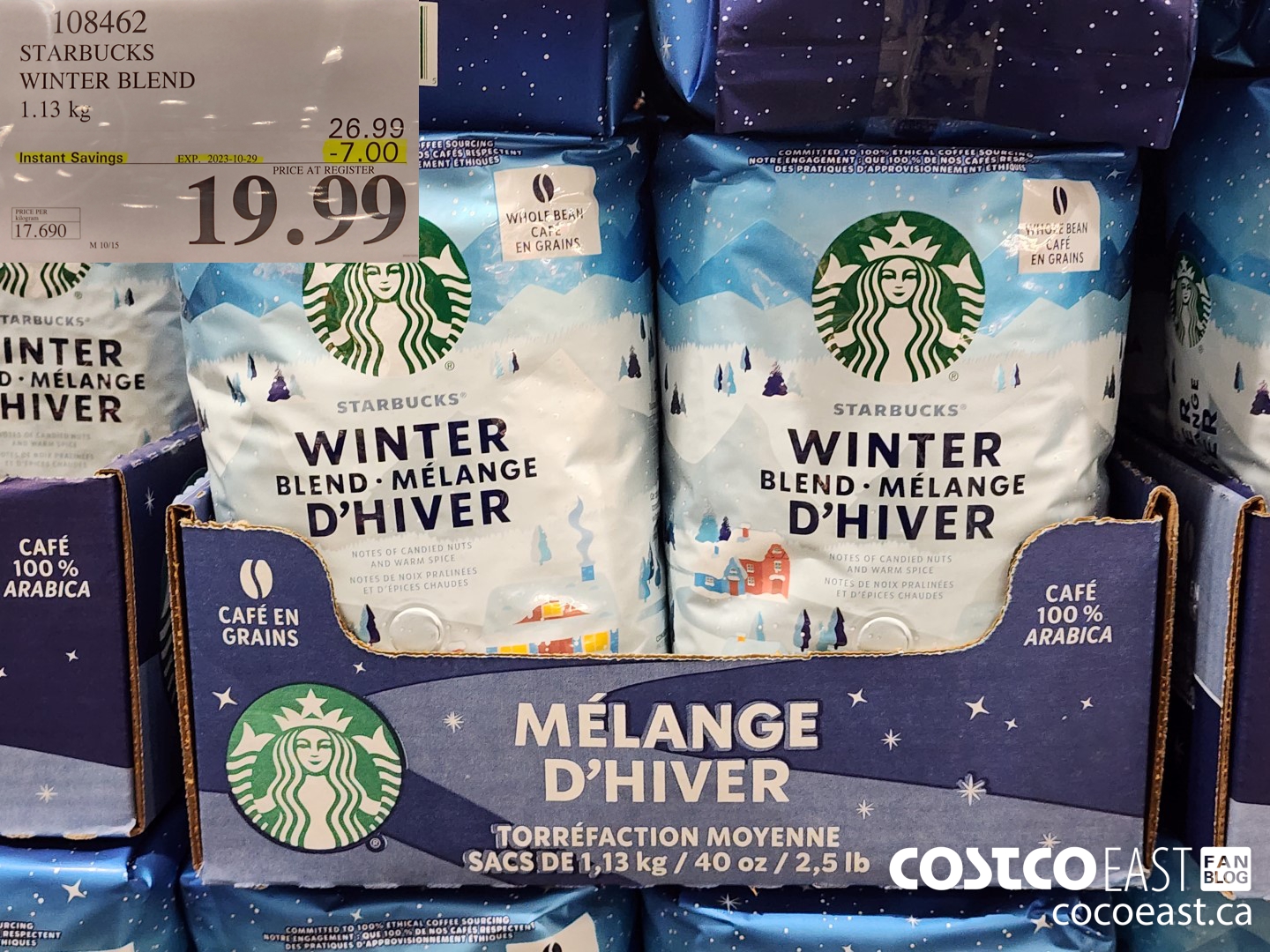 108462 STARBUCKS WINTER BLEND 1.13 KG ($7.00 INSTANT SAVINGS EXPIRES ON 2023-10-29) $19.99