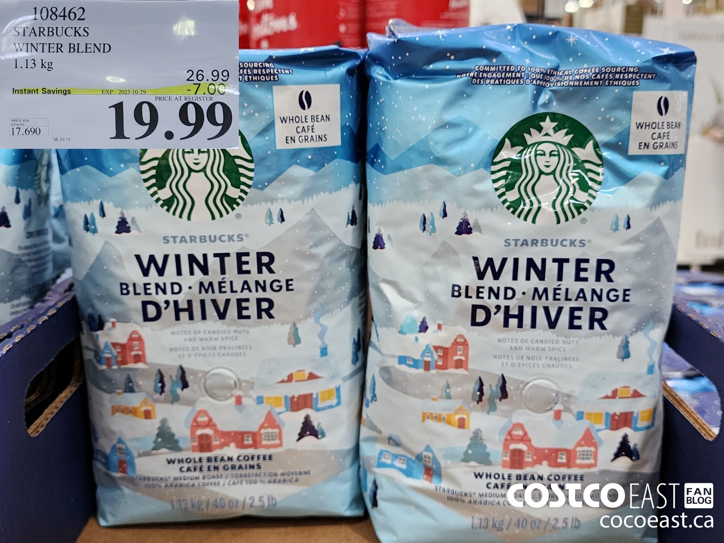 108462 STARBUCKS WINTER BLEND 1.13 KG ($7.00 INSTANT SAVINGS EXPIRES ON 2023-10-29) $19.99