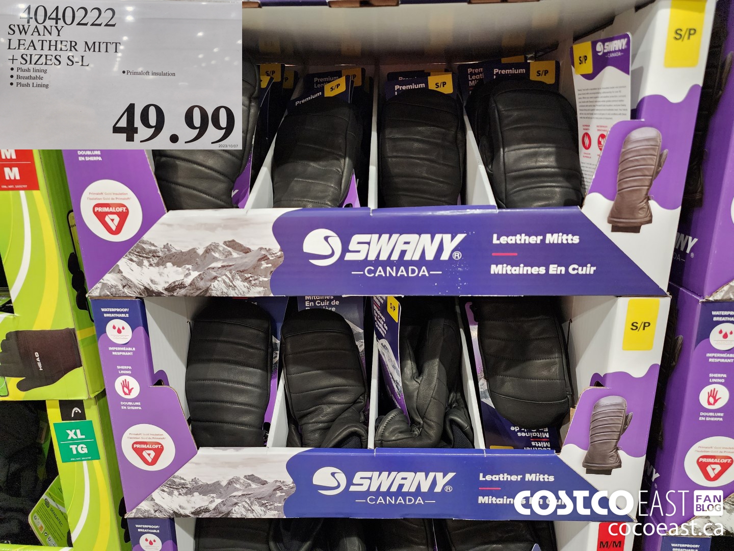 4040222 SWANY LEATHER MITT + SIZES S-L $49.99