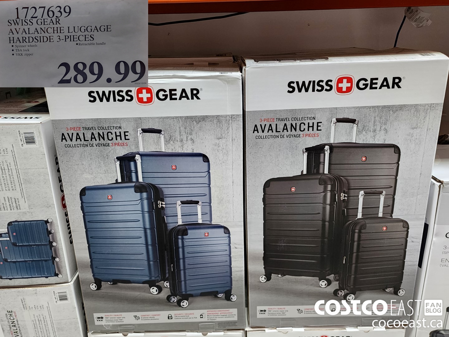 1727639 SWISS GEAR AVALANCHE LUGGAGE HARDSIDE 3-PIECES $289.99