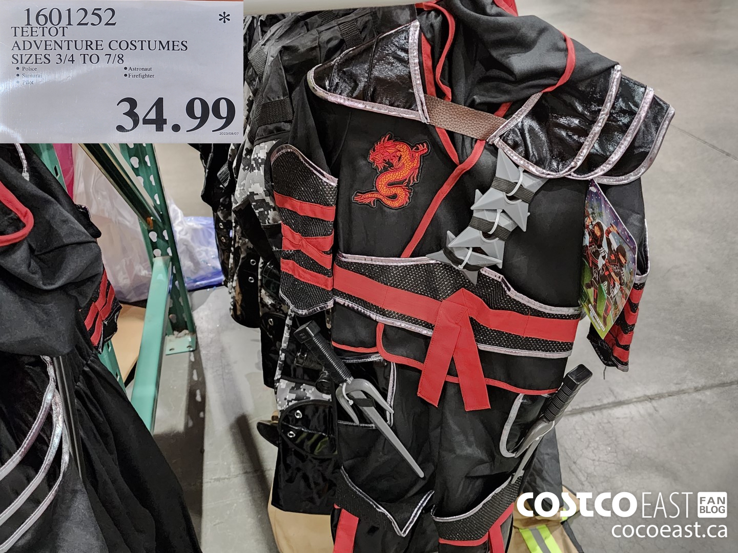 1601252 TEETOT ADVENTURE COSTUMES SIZES 3/4 TO 7/8 $34.99