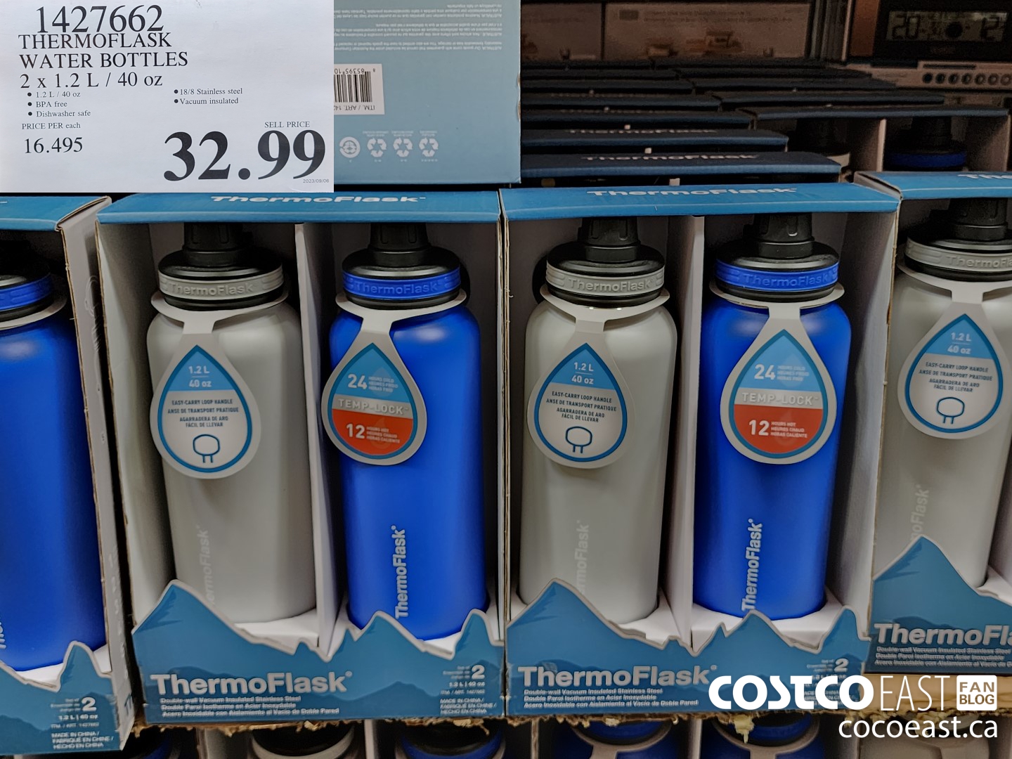 1427662 THERMOFLASK WATER BOTTLES 2 X 1.2L / 40 OZ $32.99