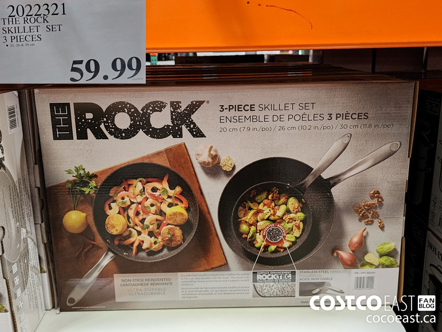 2022321 THE ROCK SKILLET SET 3 PIECES $59.99