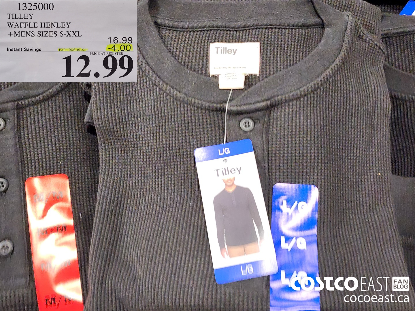 1325000 TILLEY WAFFLE HENLEY +MENS SIZES S-XXL ($4.00 INSTANT SAVINGS EXPIRES ON 2023-10-22) $12.99