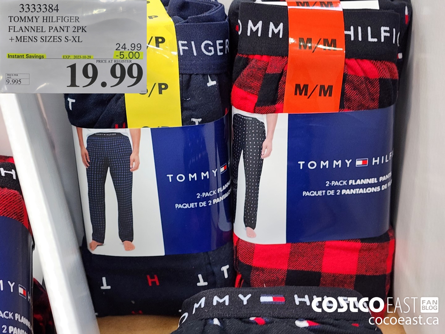 3333384 TOMMY HILFIGER FLANNEL PANT 2PK + MENS SIZES S-XL ($5.00 INSTANT SAVINGS EXPIRES ON 2023-10-29) $19.99