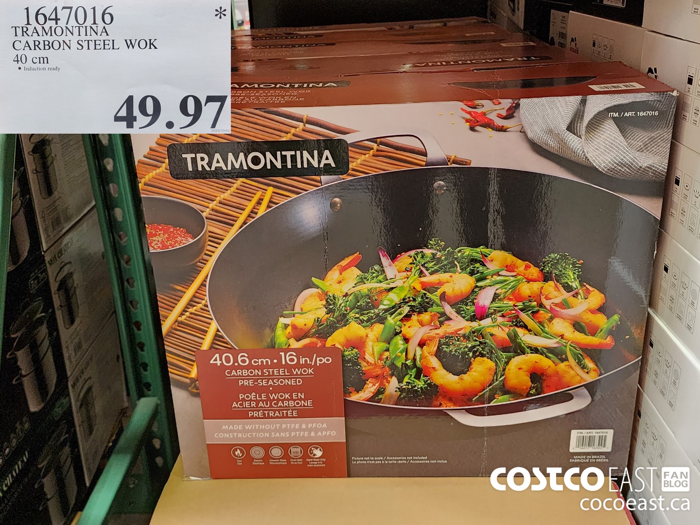 1647016 TRAMONTINA CARBON STEEL WOK 40 cm $49.97