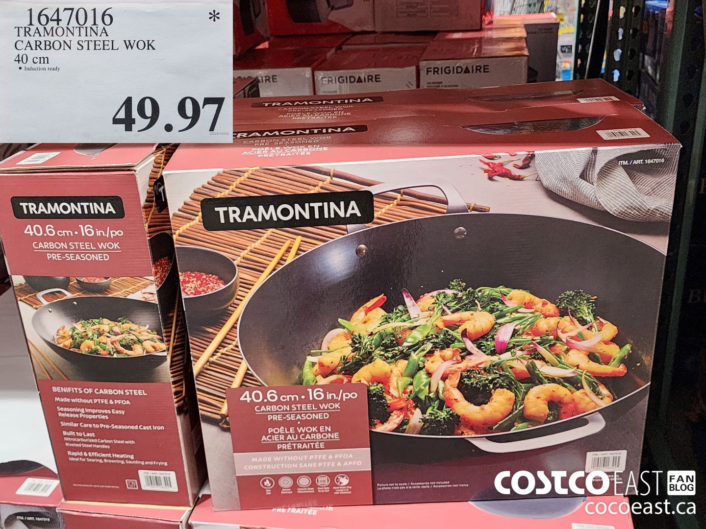 1647016 TRAMONTINA CARBON STEEL WOK 40 cm $49.97