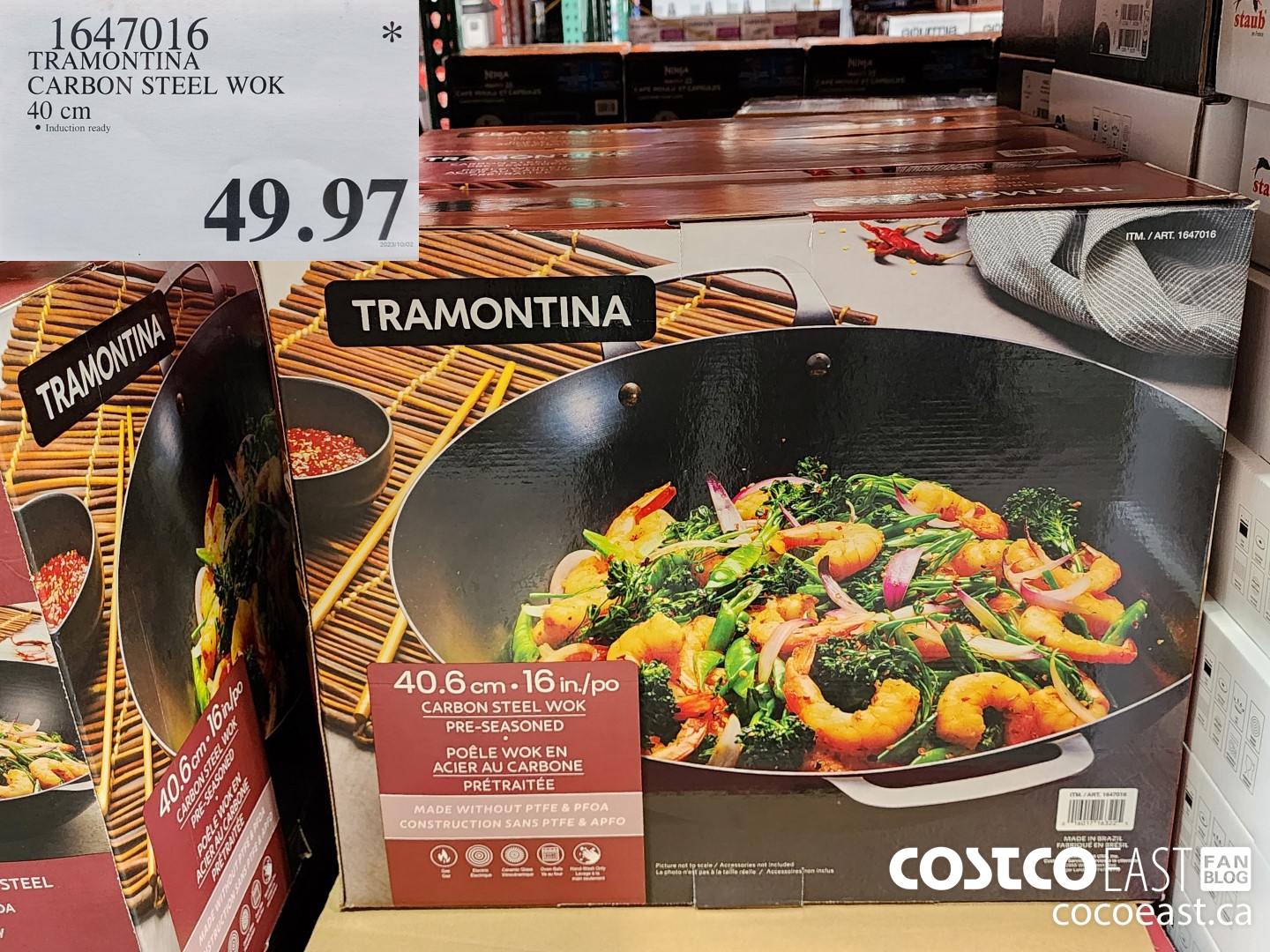 1647016 TRAMONTINA CARBON STEEL WOK 40 cm $49.97
