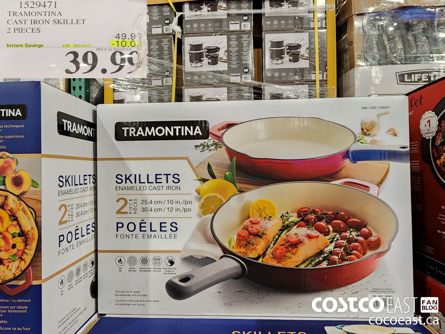 1529471 TRAMONTINA CAST IRON SKILLET 2 PIECES ($10.00 INSTANT SAVINGS EXPIRES ON 2023-10-15) $39.99