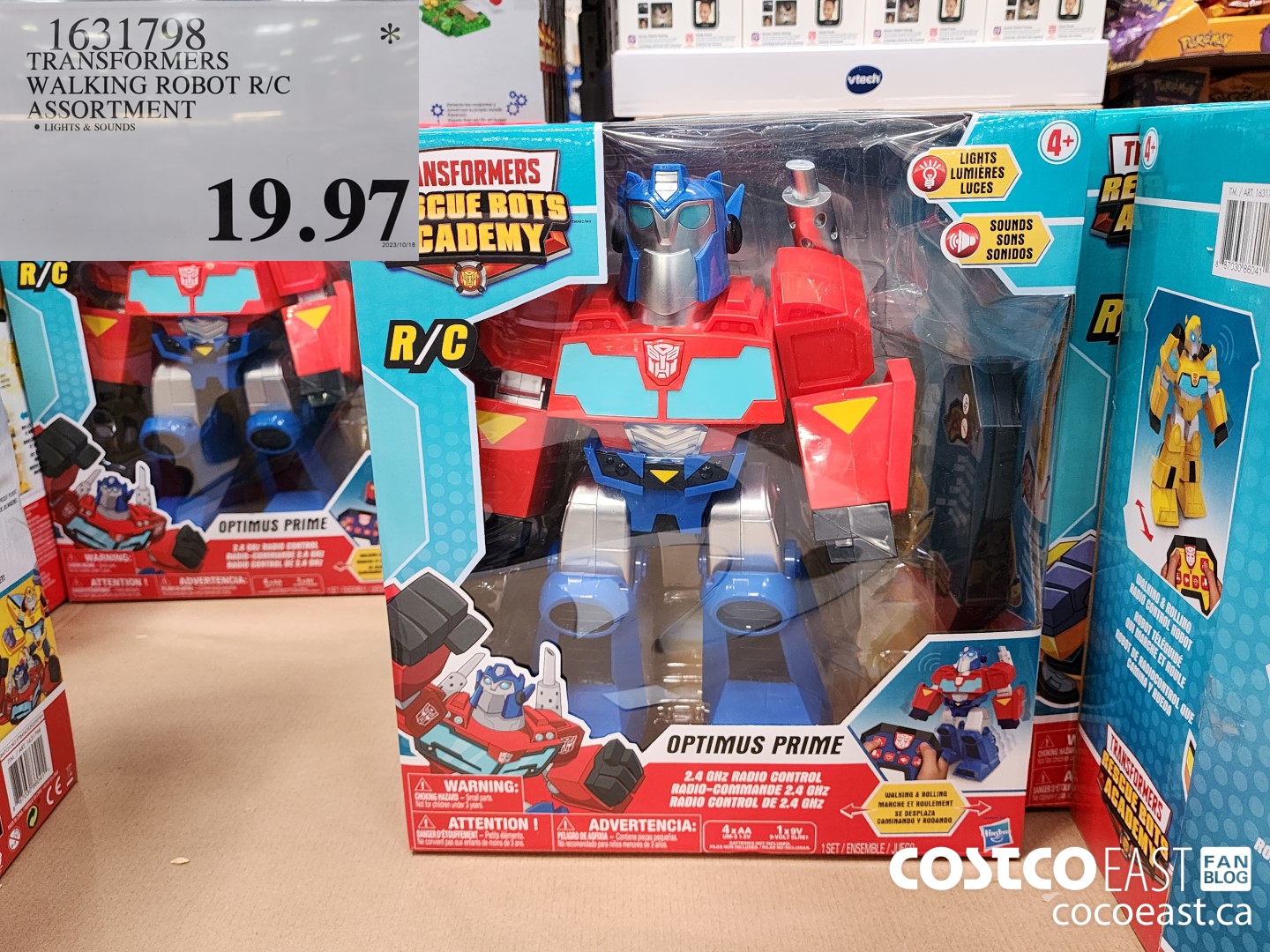 1631798 TRANSFORMERS WALKING ROBOT R/C ASSORTMENT $19.97