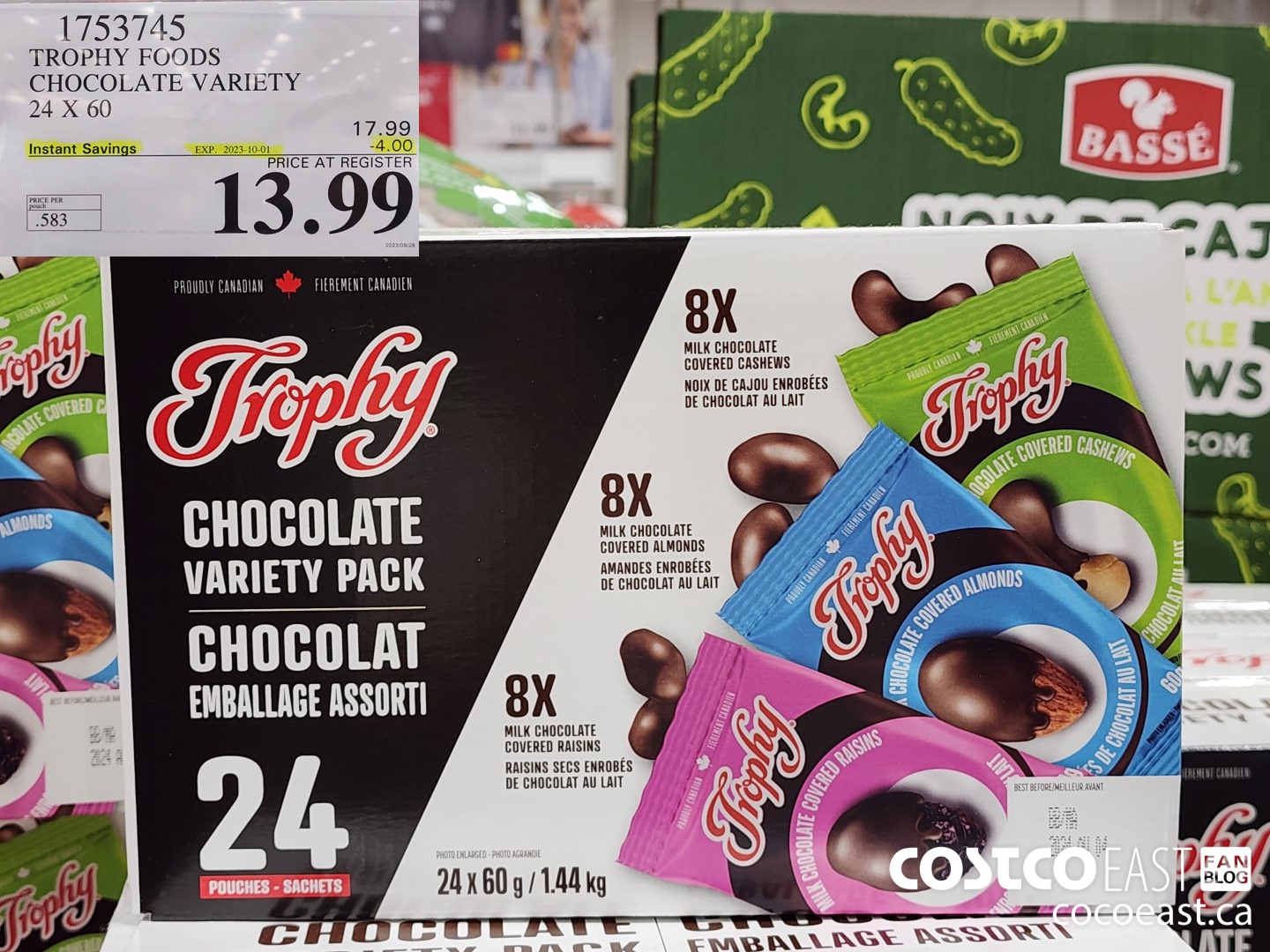 1733745 TROPHY FOODS CHOCOLATE VARIETY 24 X 60 ($4.00 INSTANT SAVINGS EXPIRES ON 2023-10-01) $13.99