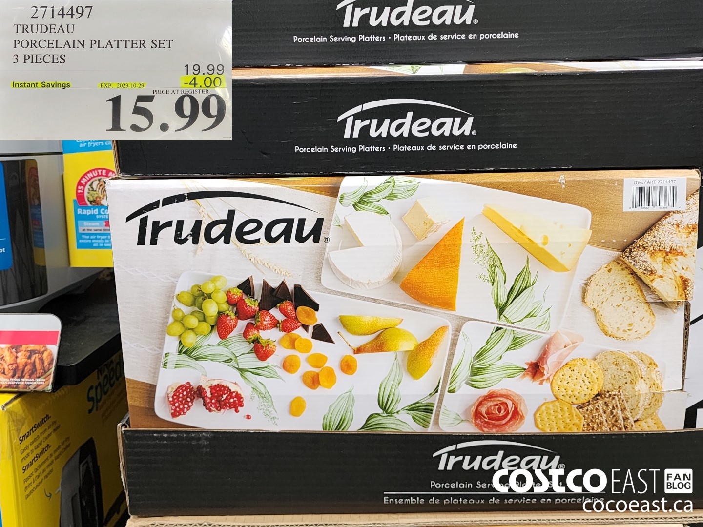 2714497 TRUDEAU PORCELAIN PLATTER SET 3 PIECES ($4.00 INSTANT SAVINGS EXPIRES ON 2023-10-29) $15.99