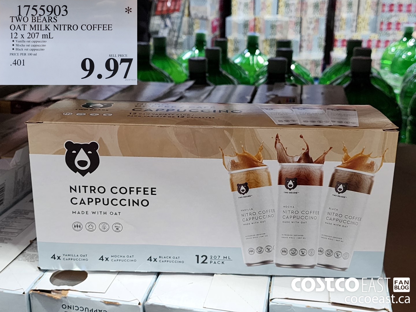1755903 TWO BEARS OAT MILK NITRO COFFEE 12 x 207 mL $9.97