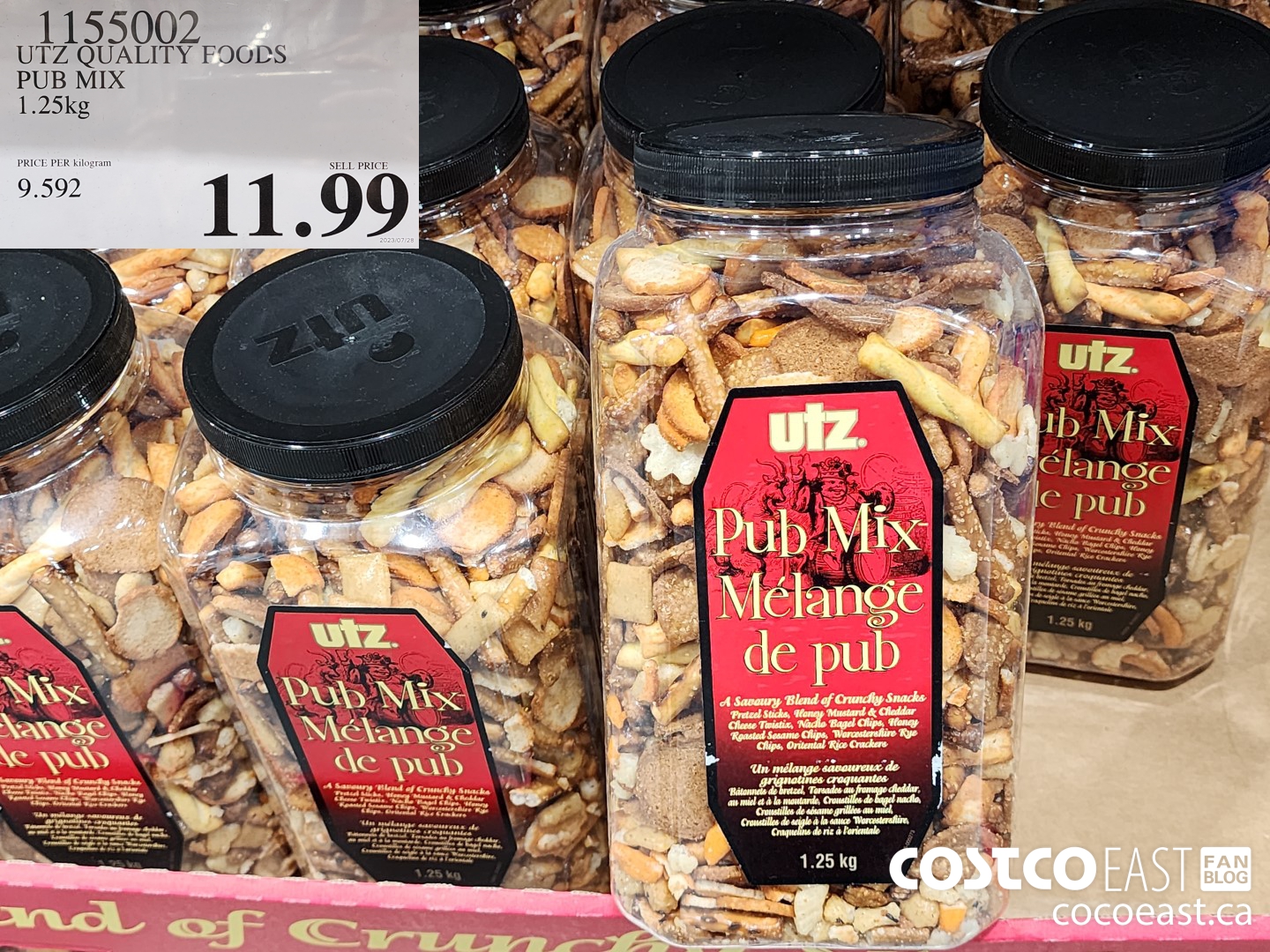 1155002 UTZ QUALITY FOODS PUB MIX 1.25KG $11.99