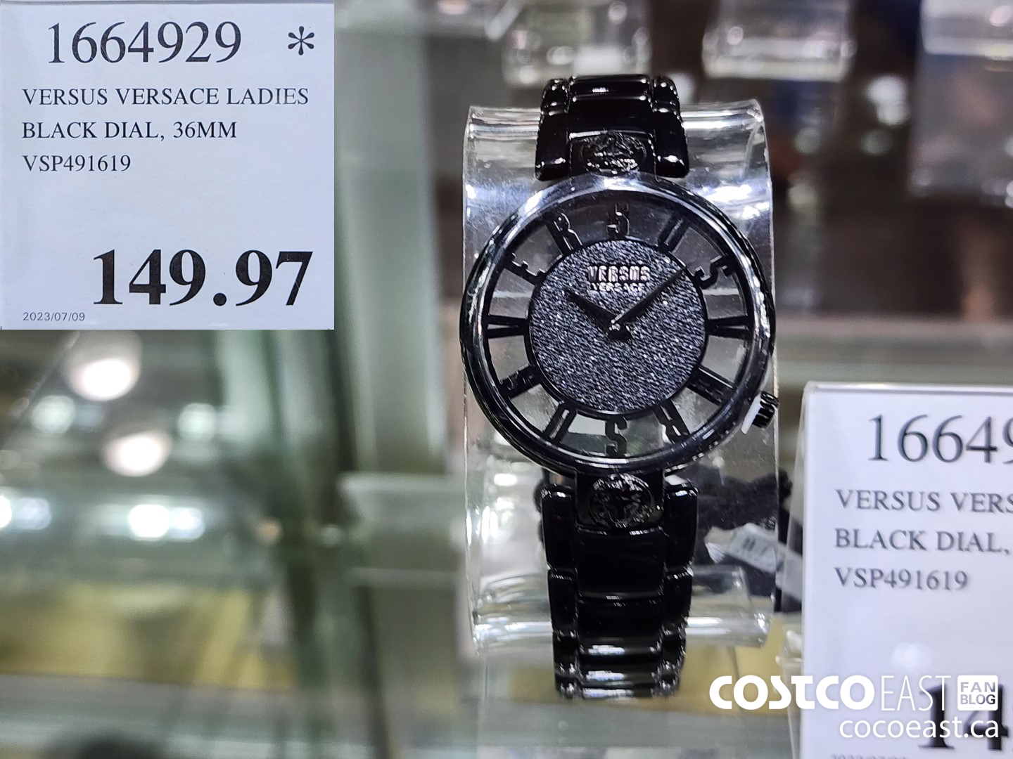 1664929 VERSUS VERSACE LADIES BLACK DIAL, 36MM VSP491619 $149.97