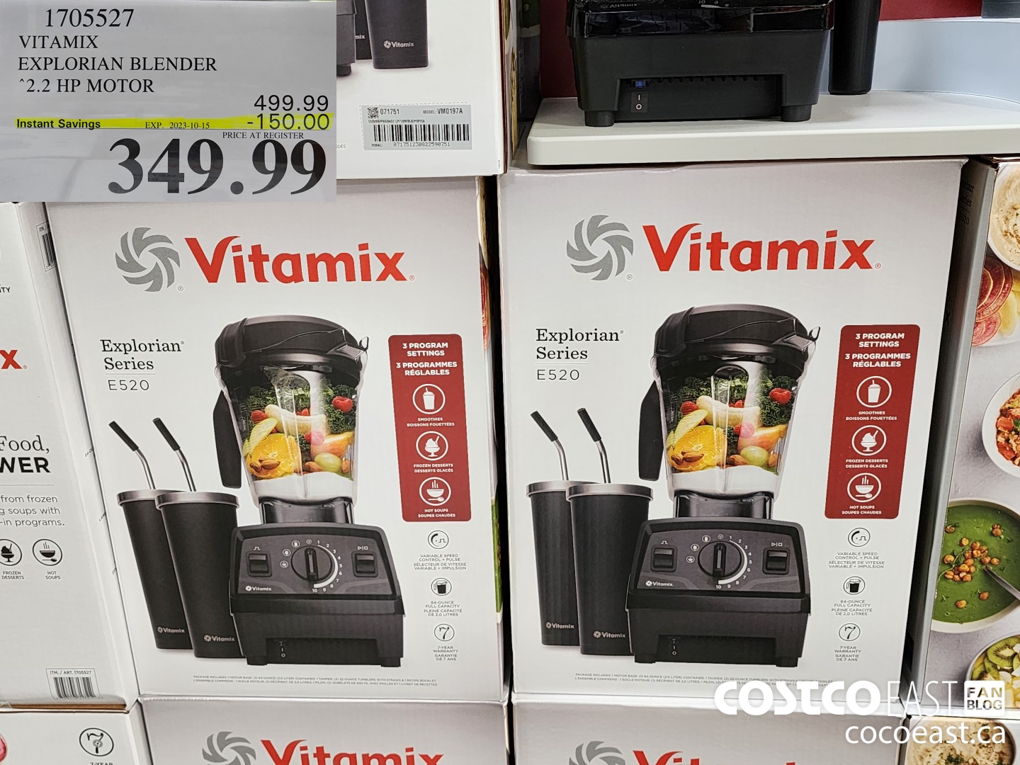 1705527 VITAMIX EXPLORIAN BLENDER “2.2 HP MOTOR ($150.00 INSTANT SAVINGS EXPIRES ON 2023-10-15) $349.99