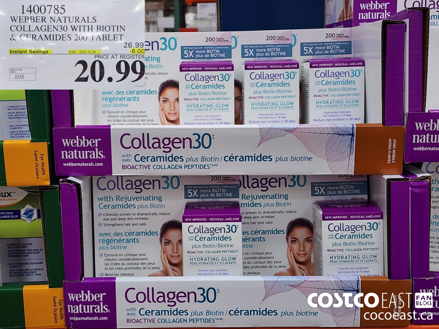 1400785 WEBBER NATURALS COLLAGEN30 WITH BIOTIN & CERAMIDES 200 TABLET ($6.00 INSTANT SAVINGS EXPIRES ON 2023-10-29) $20.99