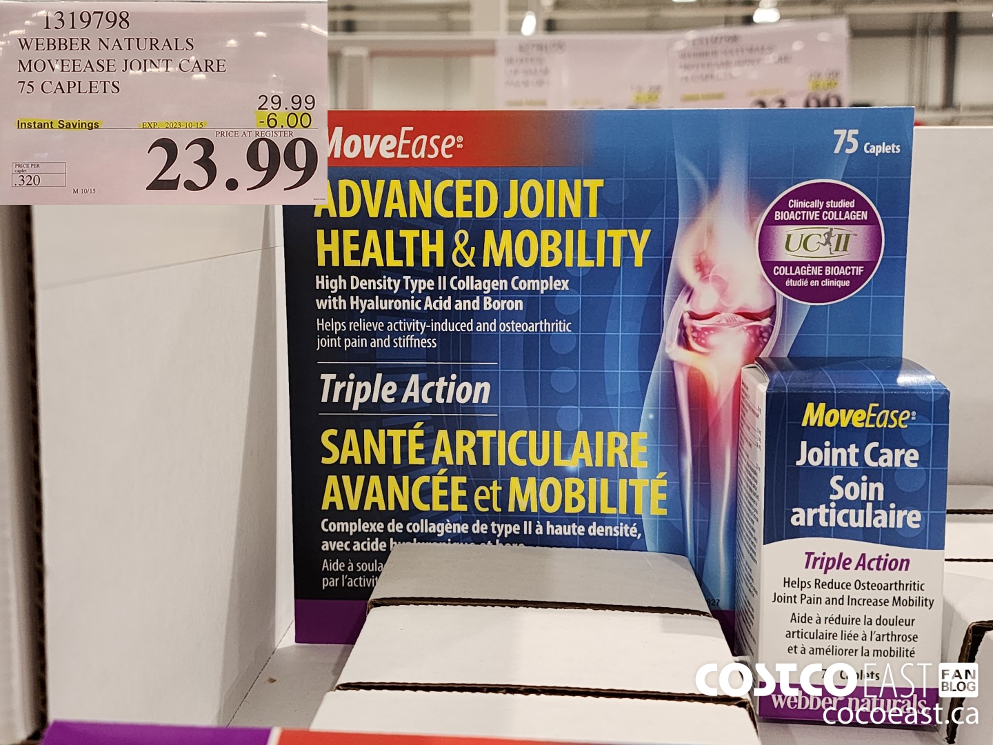 1319798 WEBBER NATURALS MOVEEASE JOINT CARE 75 CAPLETS ($6.00 INSTANT SAVINGS EXPIRES ON 2023-10-15) $23.99