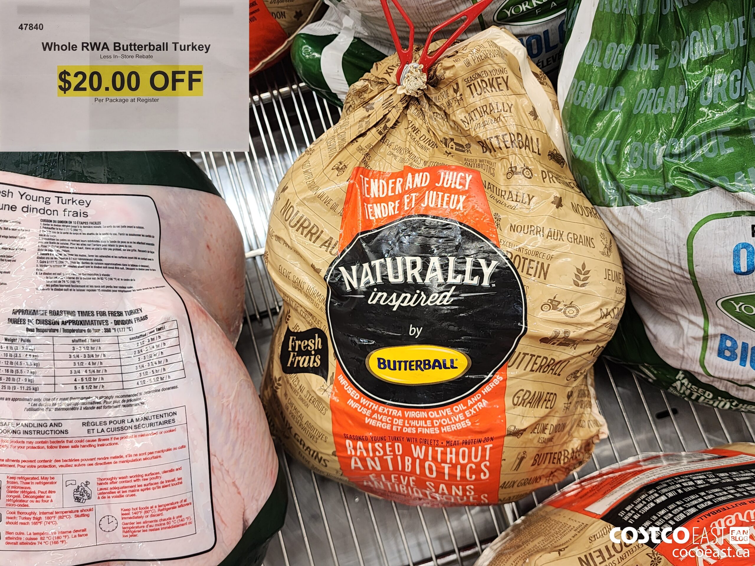47840 Whole RWA Butterball Turkey ($20.00 INSTANT SAVINGS)
