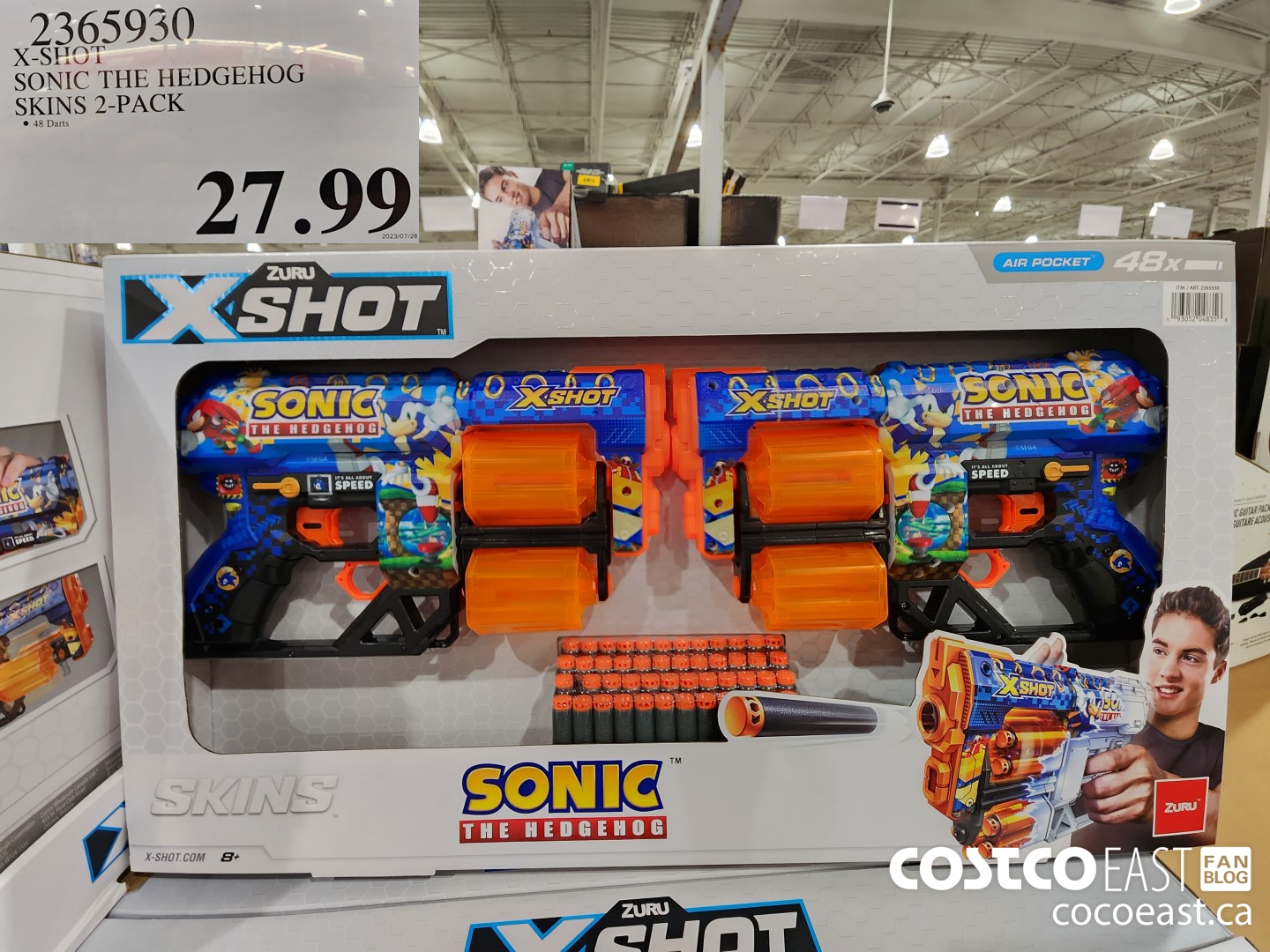 2365930 X-SHOT SONIC THE HEDGEHOG SKINS 2-PACK $27.99