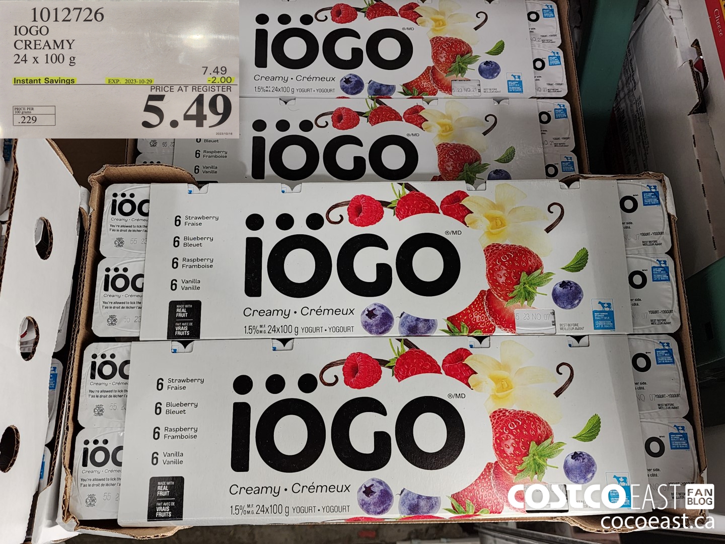 1012726 lOGO CREAMY 24 x 100 g ($2.00 INSTANT SAVINGS EXPIRES ON 2023-10-29) $5.49