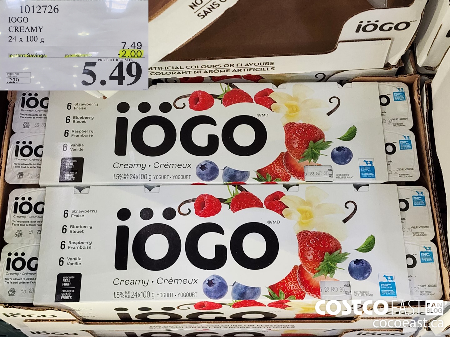 1012726 lOGO CREAMY 24 x 100 g ($2.00 INSTANT SAVINGS EXPIRES ON 2023-10-29) $5.49