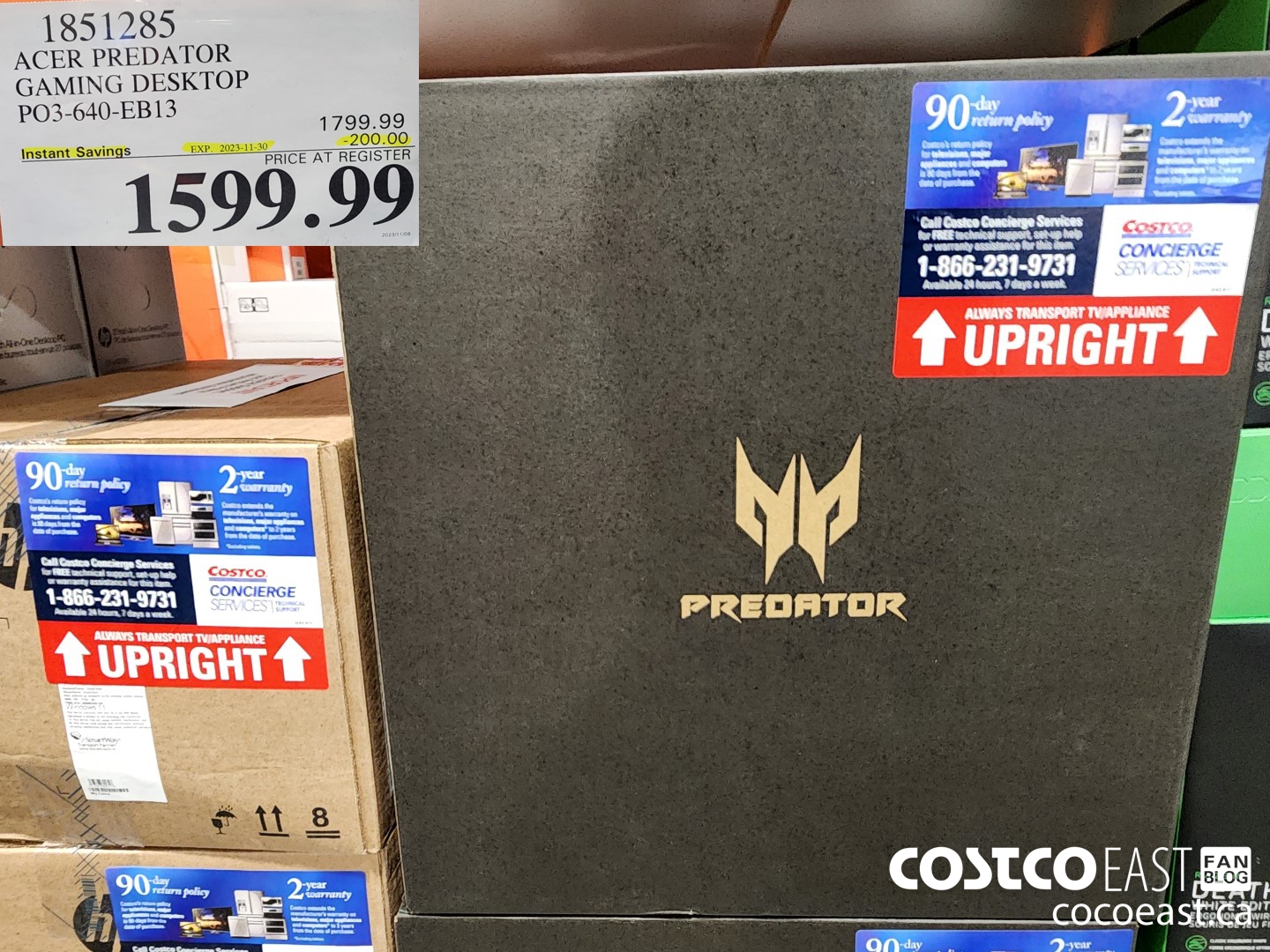 1851285 ACER PREDATOR GAMING DESKTOP P03-640-EB13 ($200.00 INSTANT SAVINGS EXPIRES ON 2023-11-30) $1599.99