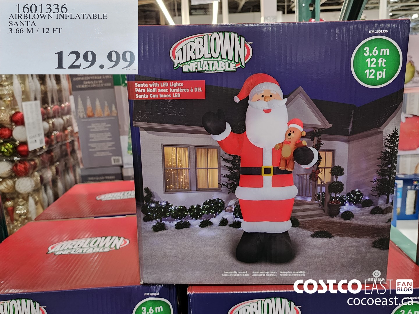 1601336 AIRBLOWN INFLATABLE SANTA 3.66 M / 12 FT $129.99
