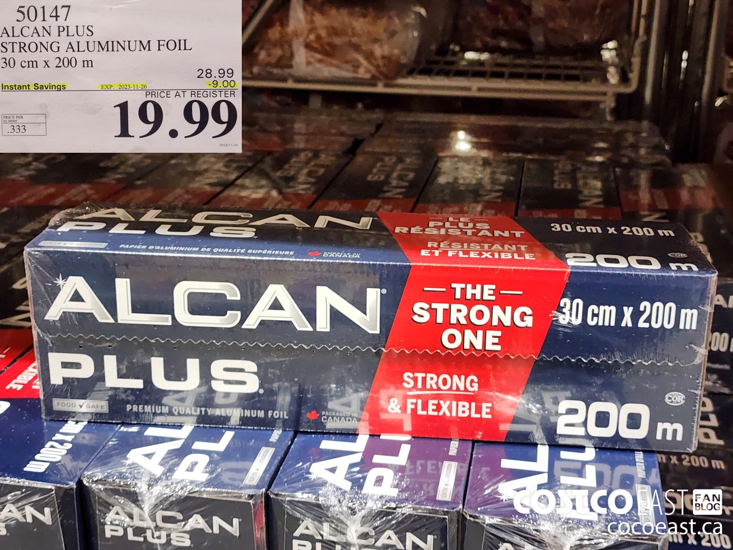 50147 ALCAN PLUS ALUMUNUM FOIL 30 cm x 200 m ($9.00 INSTANT SAVINGS EXPIRES ON 2023-11-26) $19.99