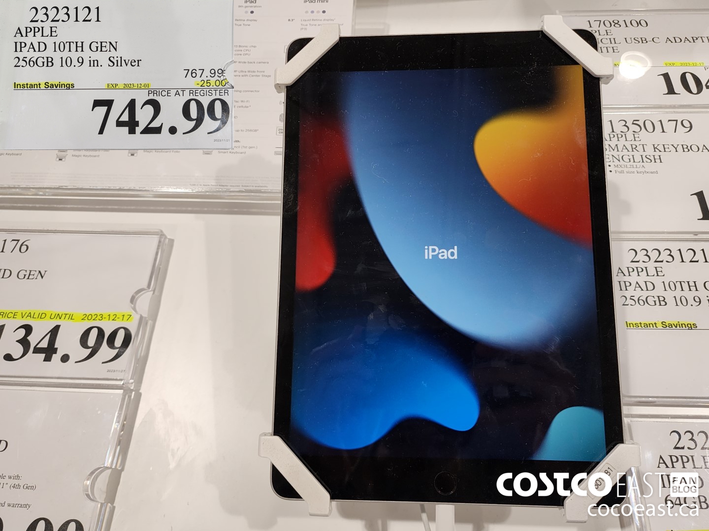 2323121 APPLE IPAD 10TH GEN 256GB 10.9 IN. SILVER ($25.00 INSTANT SAVINGS EXPIRES ON 2023-12-01) $742.99