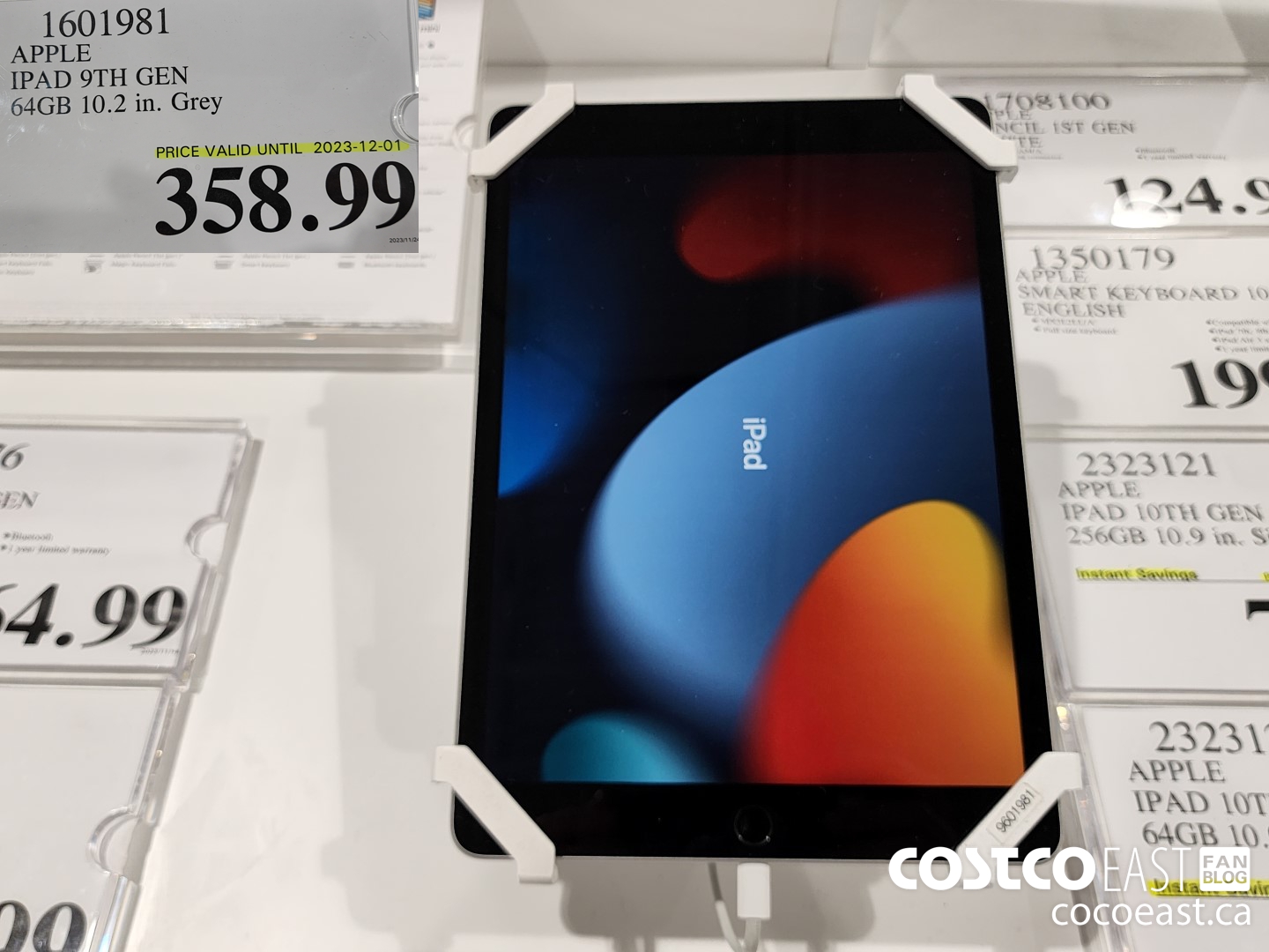 1601981 APPLE IPAD 9TH GEN 64GB 10.2 IN. GREY $358.99