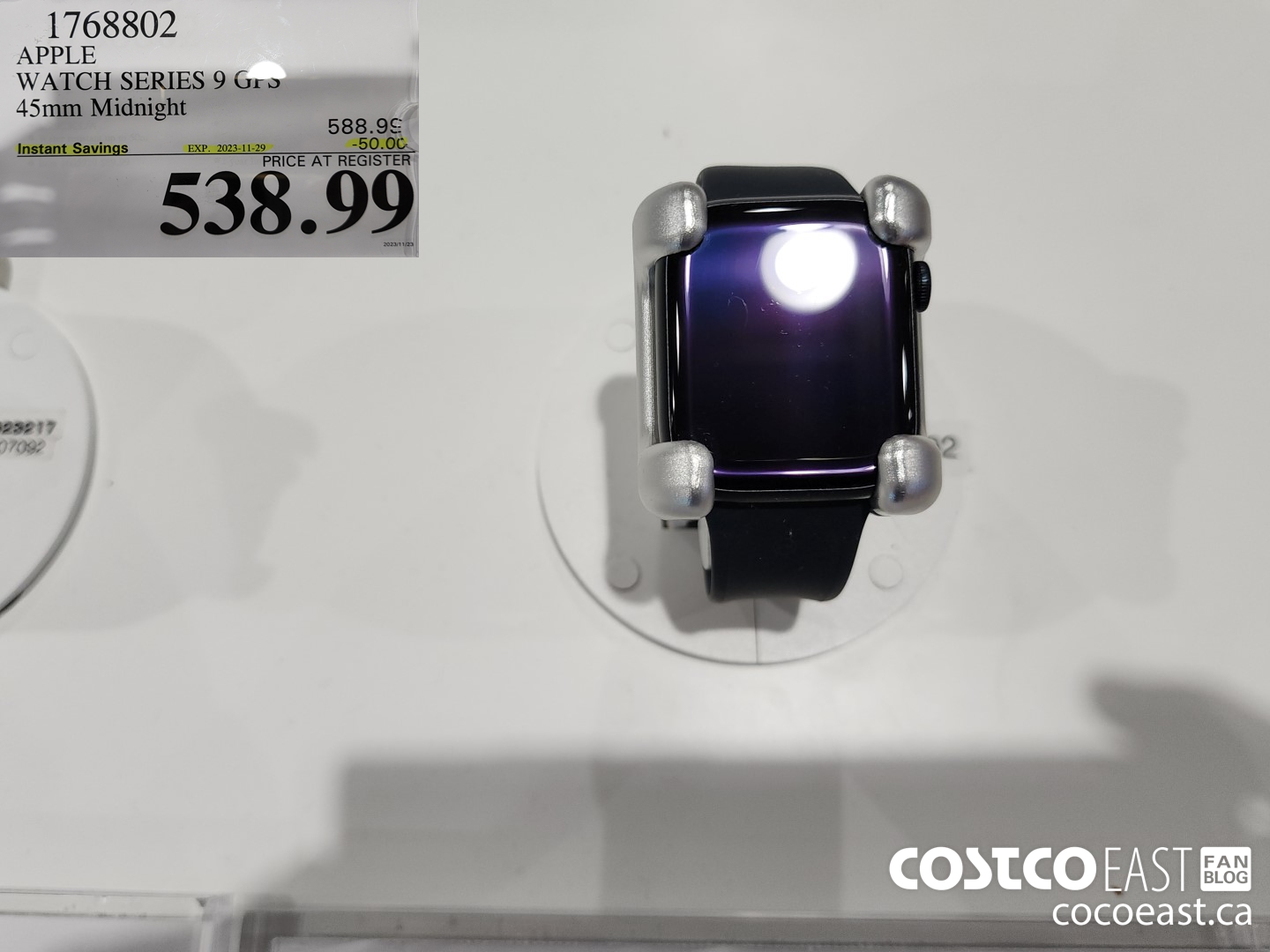 1768802 APPLE WATCH SERIES 9 GPS 45mm Midnight ($50.00 INSTANT SAVINGS EXPIRES ON 2023-11-29) $538.99