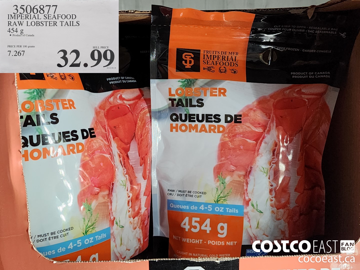 3506877 ARAYNES RAW LOBSTER TAILS 454 g $32.99