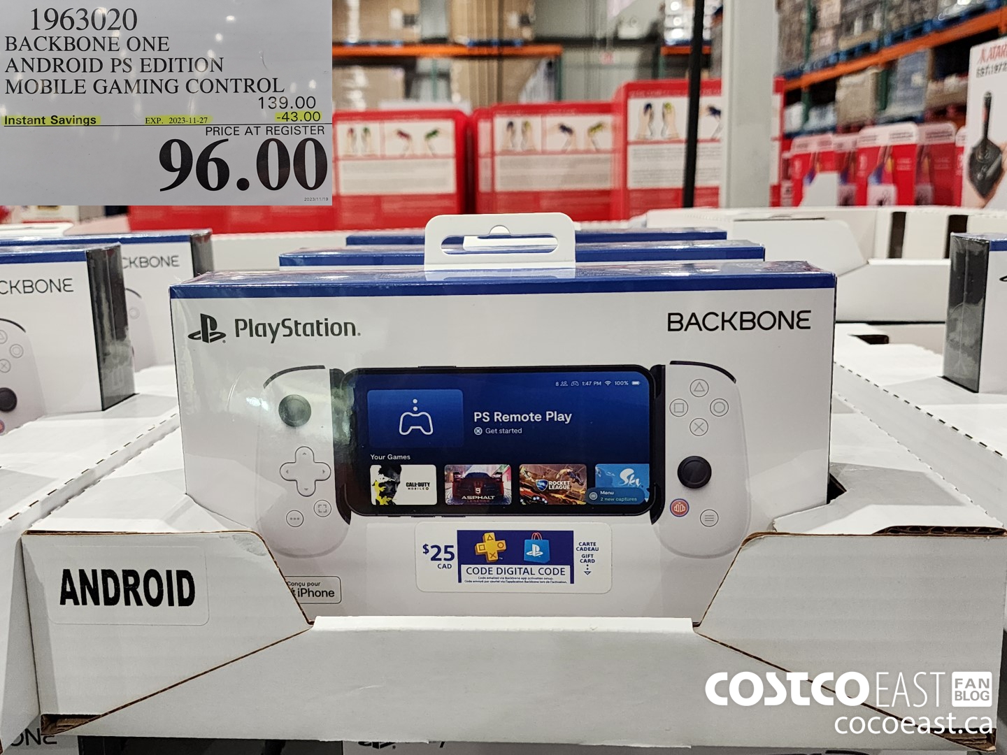 1963020 BACKBONE ONE ANDROID PS EDITION MOBILE GAMING CONTROL ($43.00 INSTANT SAVINGS EXPIRES ON 2023-11-27) $96.00