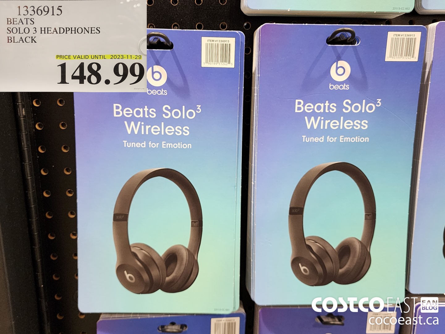 1336915 BEATS SOLO 3 HEADPHONES BLACK $148.99