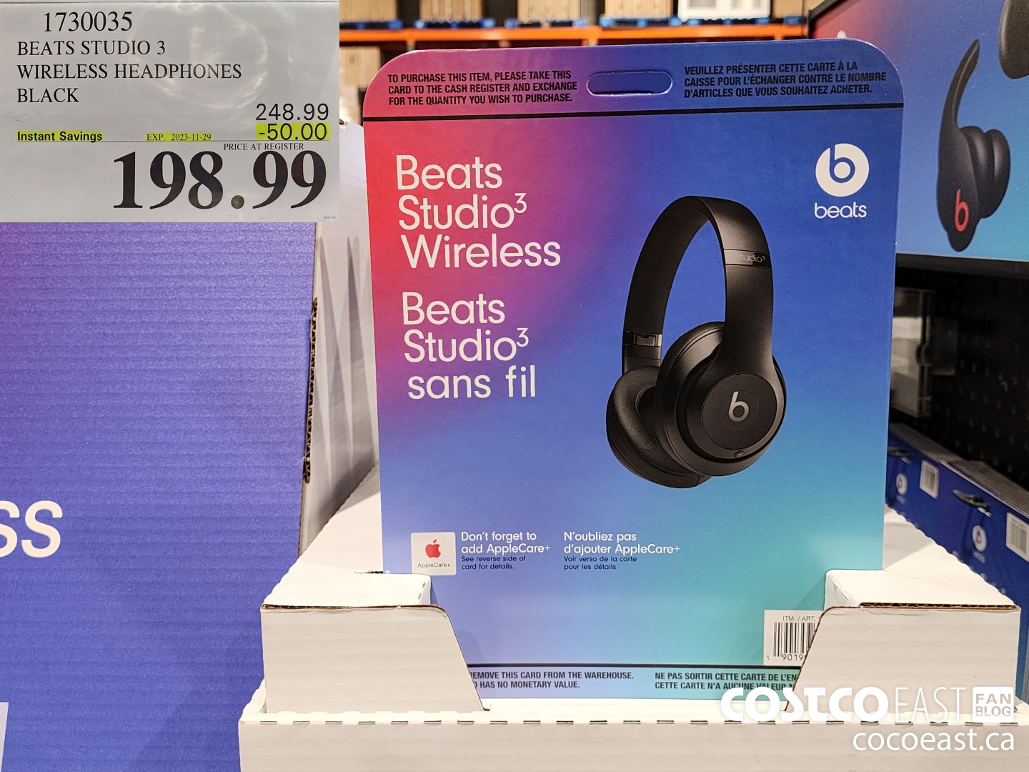 1730035 BEATS STUDIO 3 WIRELESS HEADPHONES BLACK ($50.00 INSTANT SAVINGS EXPIRES ON 2023-11-29) $198.99