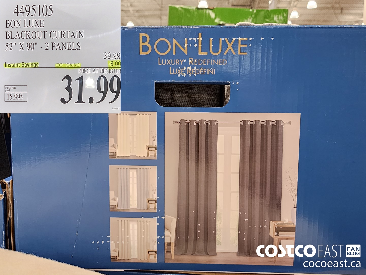 4495105 BON LUXE BLACKOUT CURTAIN 52