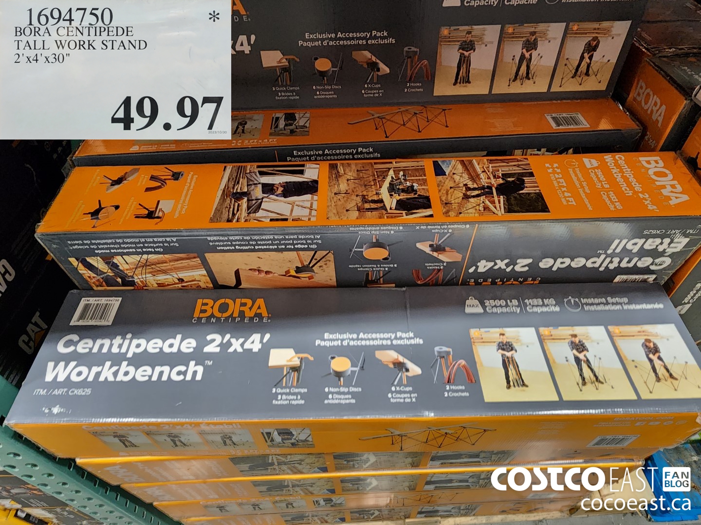 1694750 BORA CENTIPEDE TALL WORK STAND 2' X 4' X 30