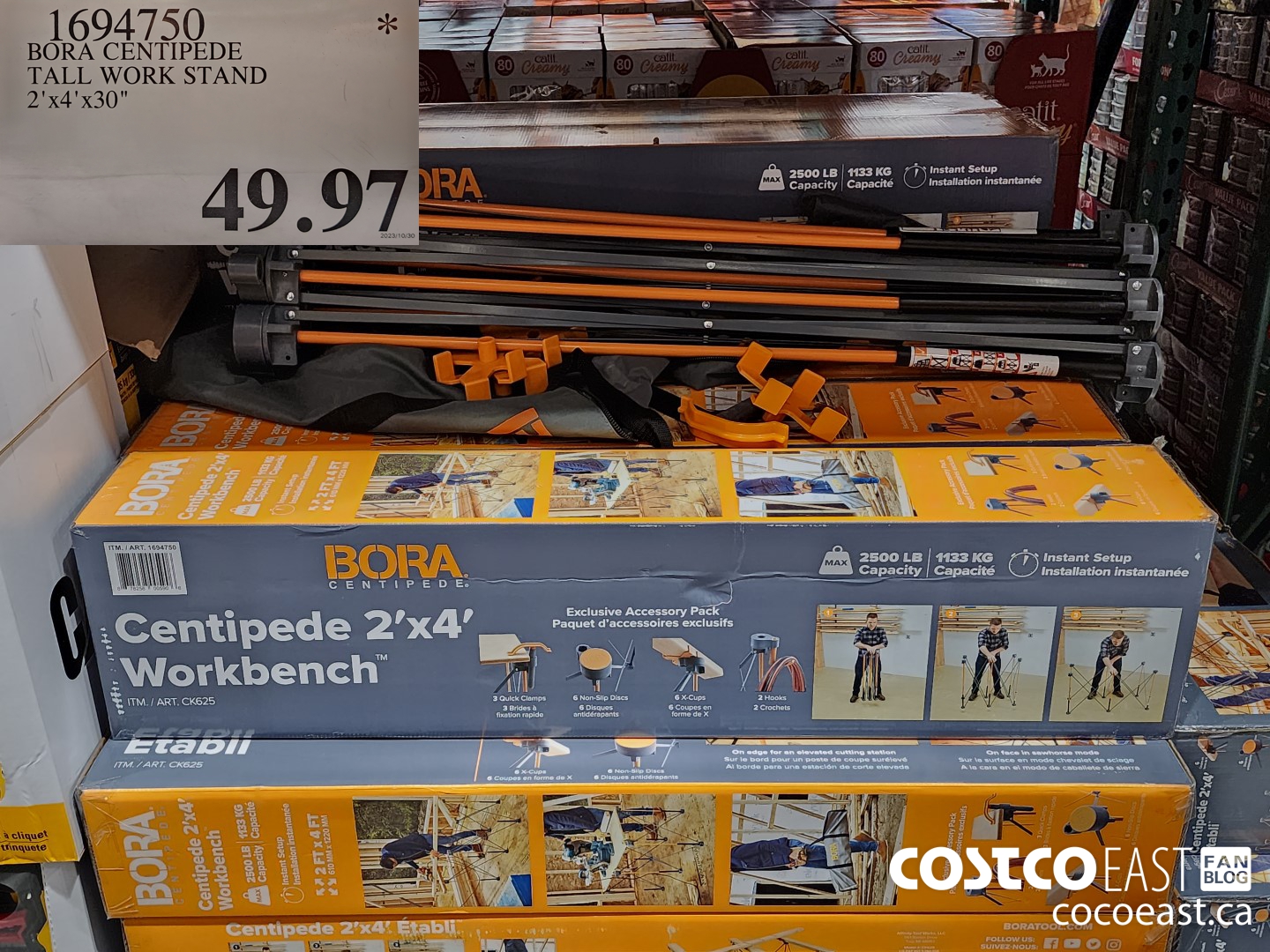 1694750 BORA CENTIPEDE TALL WORK STAND 2' X 4' X 30