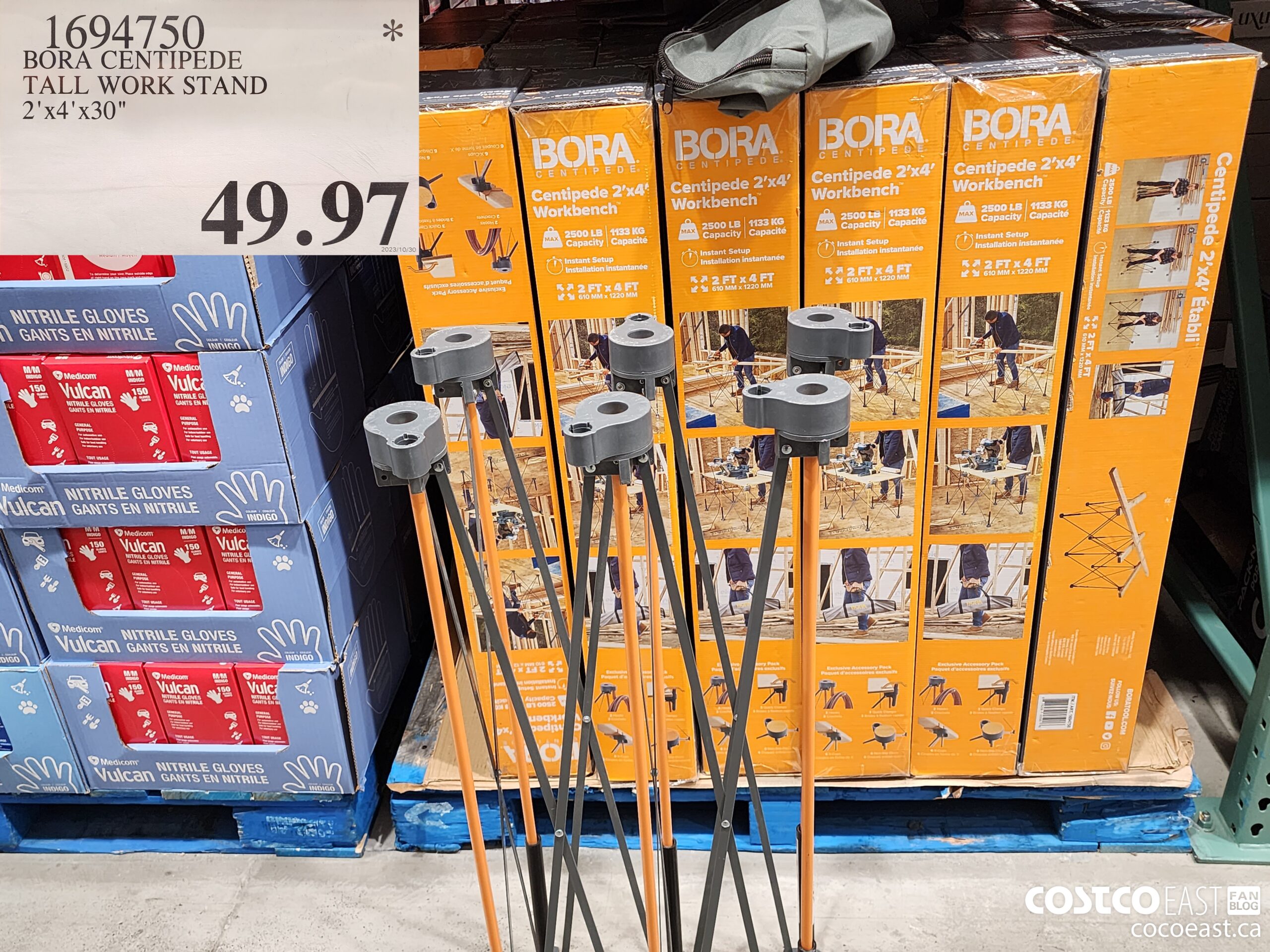 1694750 BORA CENTIPEDE TALL WORK STAND 2' X 4' X 30