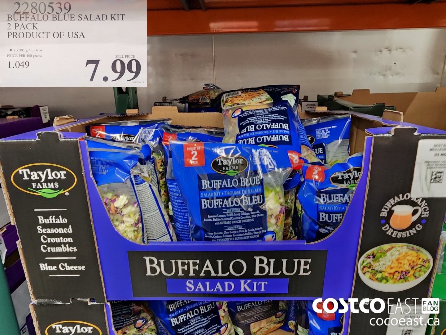 2280539 BUFFALO BLUE SALAD KIT 2 PACK PRODUCT OF USA $7.99