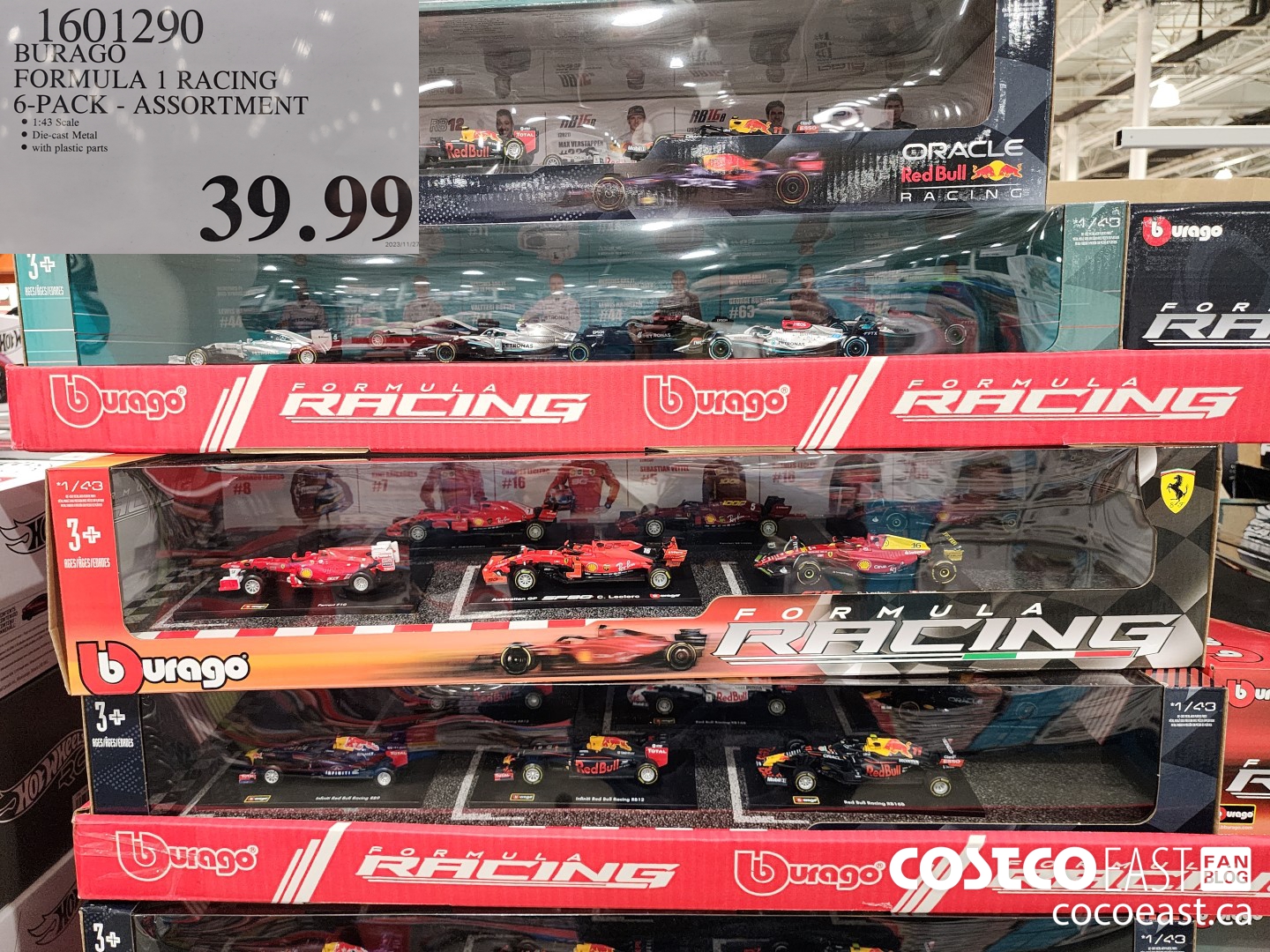 1601290 BURAGO FORMULA 1 RACING 6-PACK - ASSORTMENT $39.99