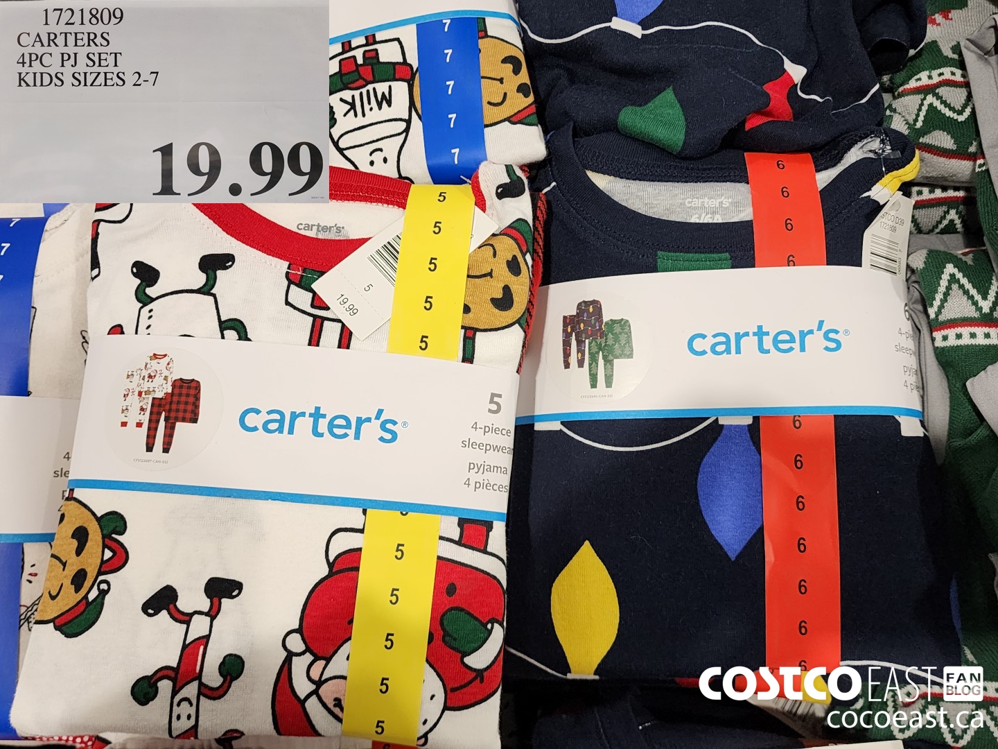 1721809 CARTERS 4PC PJ SET KIDS SIZES 2-7 $19.99