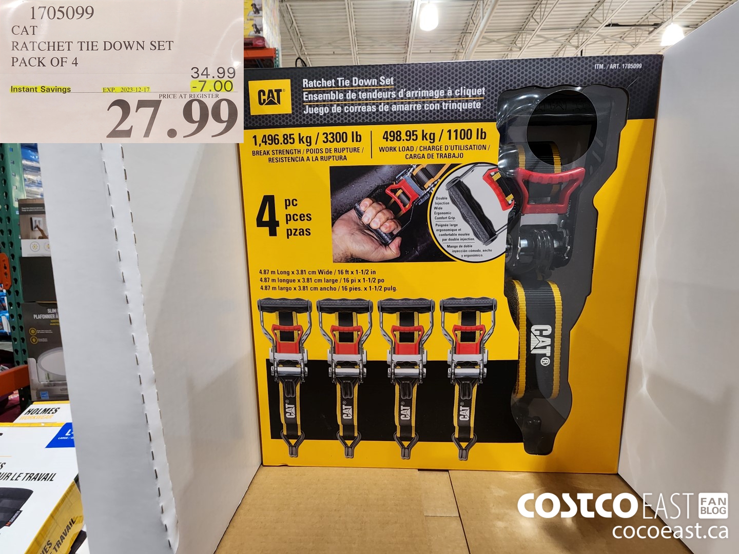 1705099 CAT RATCHET TIE DOWN SET PACK OF 4 ($7.00 INSTANT SAVINGS EXPIRES ON 2023-12-17) $27.99