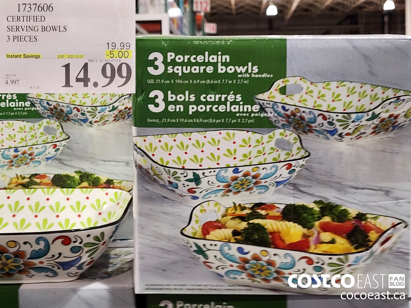 1737606 CERTIFIED SERVING BOWLS 3 PIECES ($5.00 INSTANT SAVINGS EXPIRES ON 2023-12-03) $14.99