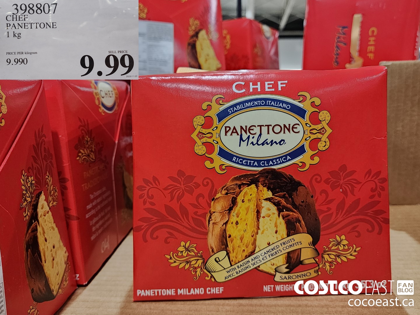 398807 CHEF PANETTONE 1 KG $9.99
