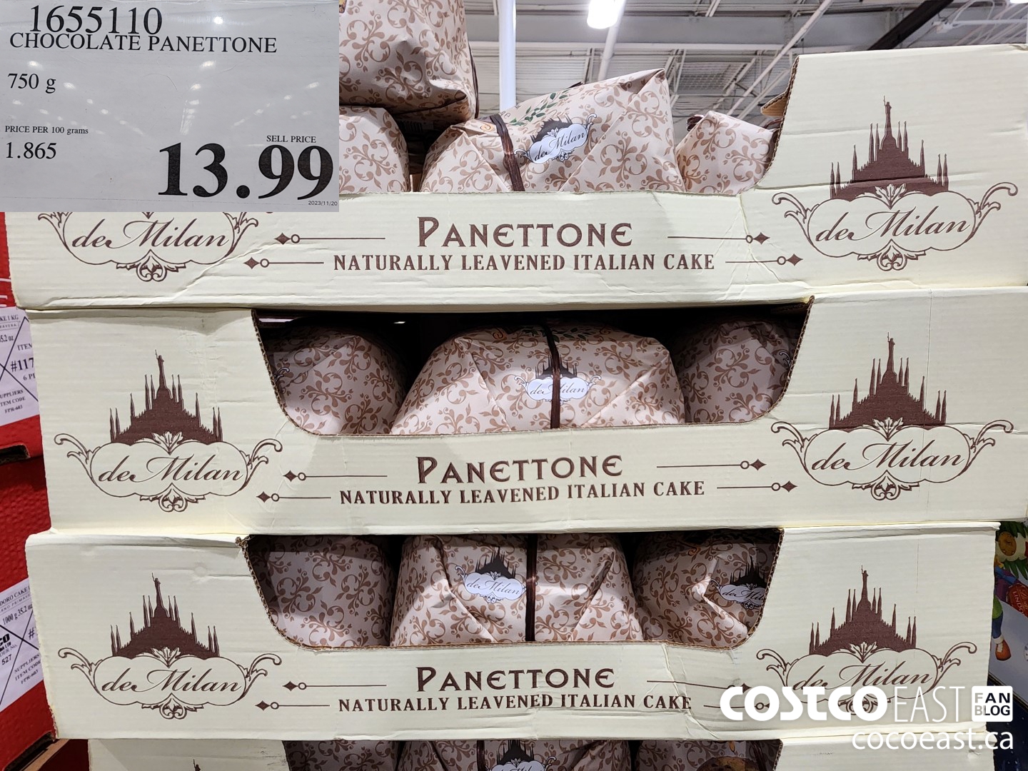 1655110 CHOCOLATE PANETTONE 750 g $13.99